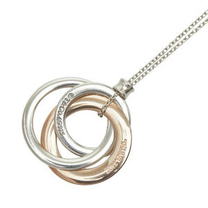 Tiffany Co Triple Circle Necklace Silver Bron White Rubedo Metal Combination